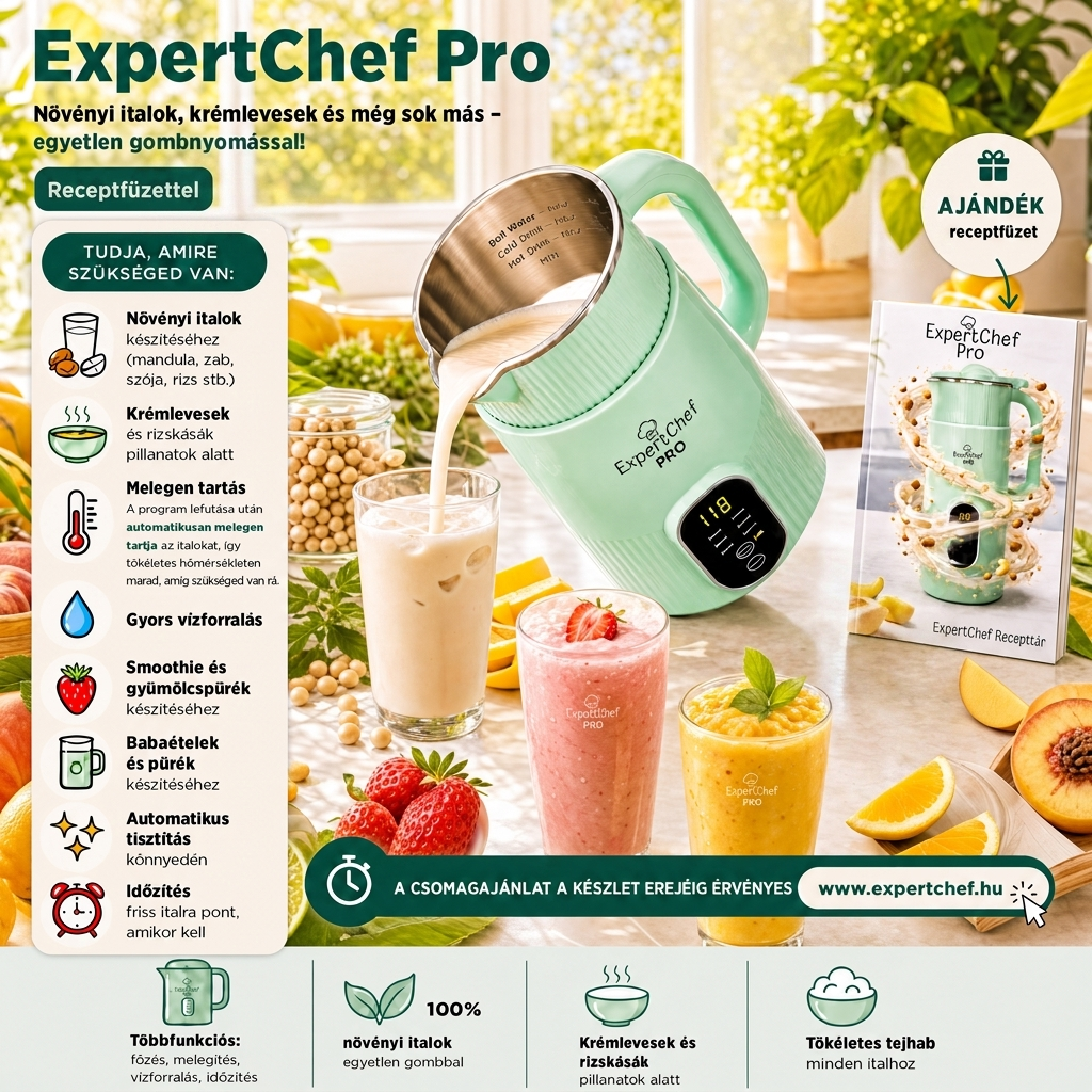 Növényi ital- és krémleveskészítő multifunkciós gép – ExpertChef PRO